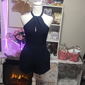 NBD Navy Halter Romper